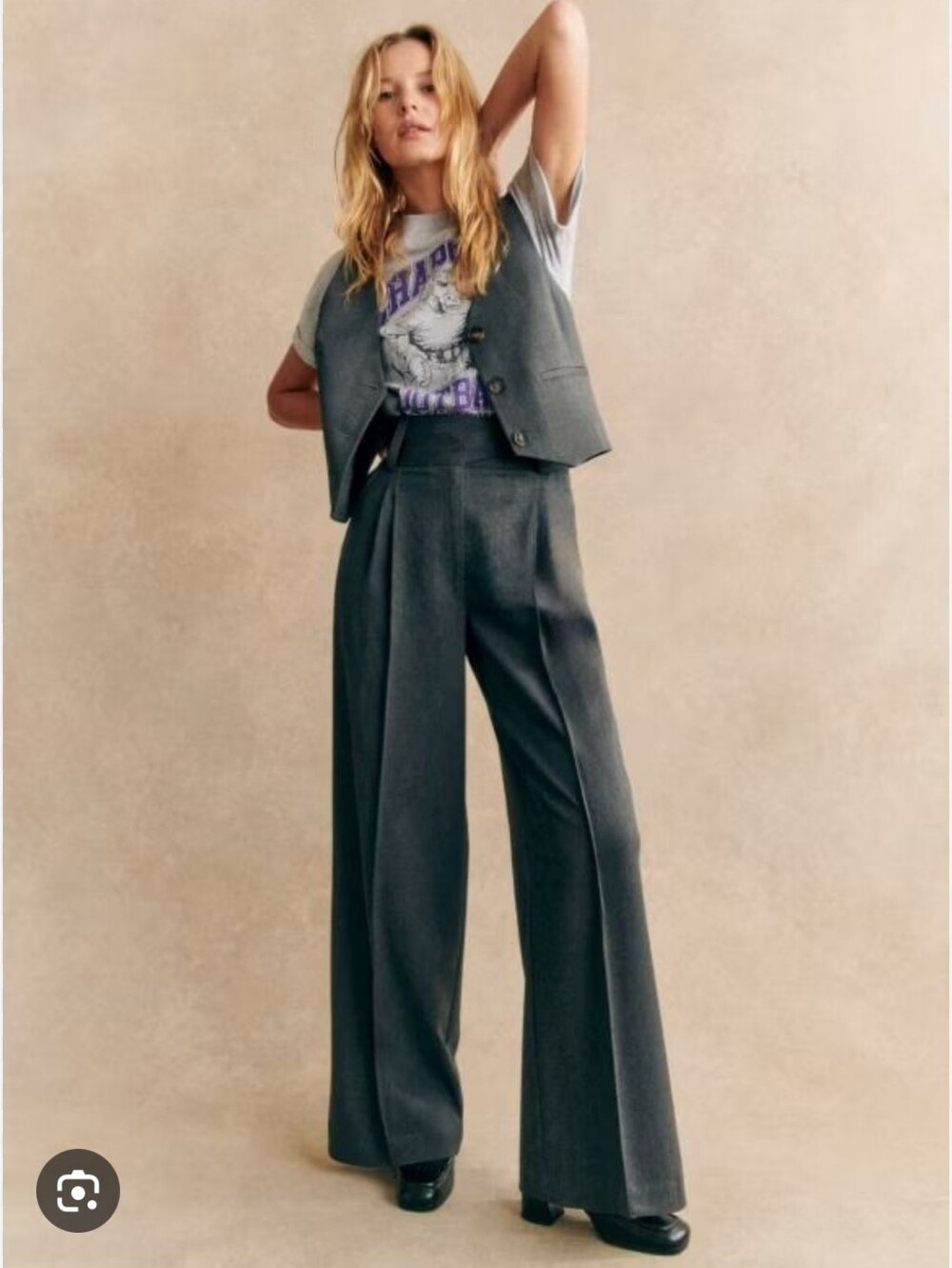 Sezane Aldo Trousers Grey - Size 6